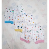 Usagi Full Print Baby Shorts Usagi/ Striped Shorts, 6 pcs SNI