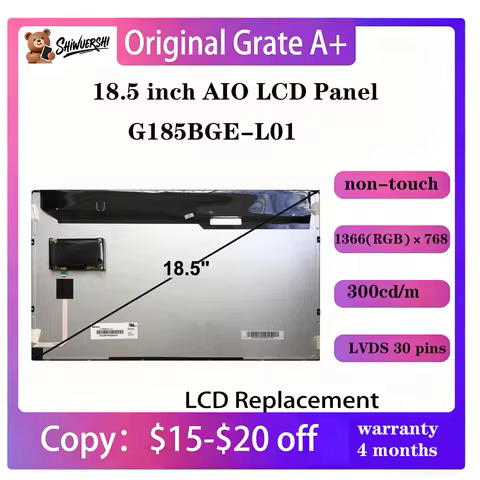 Original New LCD PANEL Display Wholesale Monitor G185BGE-L01