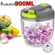 BSUNS Manual Food Chopper Twist Shredder Garlic Blender Vegetable Fruits Hand Power Mincer