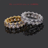 Hip-hop Love-Ring New Style Love Zircon Ring European American Couple Diamond Ring Ring