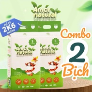 COMBO 2 BACKS of Amor Natural Vietnam Diapers with Organic Cotton Face, Exclusive Air Skin Technolog