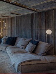 Modern Minimalist Italian Style Sofa Baxter Curved Shape down Feather Technology Cloth Villa Luxury