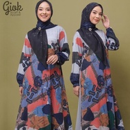 HABISIN STOK! Pesona Dress By Giok Scarf & Apparel - Gamis printing