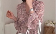 全新 | 韓國品牌| i miss you | 正韓 隱藏款 洋裝 衣服日記 長洋裝 粉色 粉紫 碎花