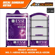 Latest Model Bird Cage Decal Box Sticker with Esse Motif Change