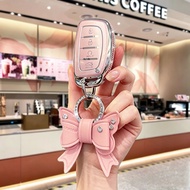 Car Key Case Cover for Hyundai Creta 2022-2023 Stargazer 2023-2025 i10 ix35 ix45 i30 i40 Elantra Tuc