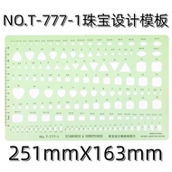 Pintaimi T-777A Taimi Jewelry Design Hand-Painted Tool Ruler Drawing Template 5 Piece Set Single Pie