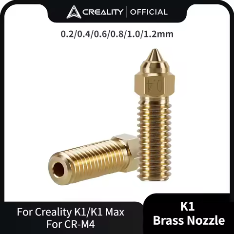 Creality K1/K1 Max Nozzle 1pcs Brass High-speed 3D Printer Nozzles 0.2/0.4/0.6/0.8/1.0/1.2mm Fit 1.7