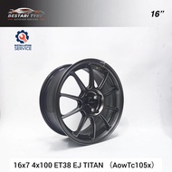 【Installation Available】 NEW SPORT RIMS LIGHT WHEELS AOW FLOW FORMING 16 INCH 16X7 4X100 ET38 EJ TIT