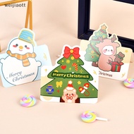 [weijiaott] 10pcs Christmas Greeg Cards Santa Claus Snowman Gift Cards Xmas Reeg Cards New Year 2024 Kids Gifts SG