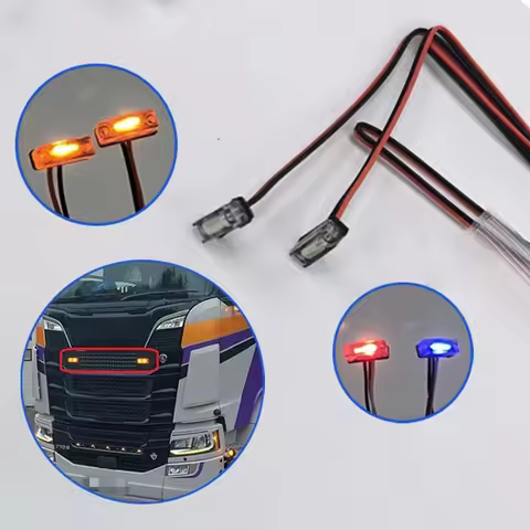 LED Acrylic Simulation Position Light Modification for 1/14 Tamiya RC Truck Car Scania 770S 6X4 5636