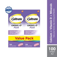 Alpro Pharmacy Caltrate 600 Plus Calcium + Vitamin D + Mineral 100s x 2 | contains calcium, vitamin D3, plus magnesium / For Healthy Bones