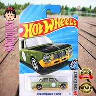 HIJAU Hot Wheels Alfa Romeo Giulia TI Super Green Diecast Classic Retro Car