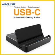 Wavlink USB 3.1 Gen 2 10Gbps Type C Monitor Universal Dock และ Hub Aluminium Mini Body With Power Delivery 4K HDMI Stand Charger Support VESA Alternate Mode For Phone Tablet Tablet With 36W Power Adapter
