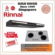 RINNAI RH-S3059-PBW LED SLIMLINE HOOD+RINNAI RB-3SI 3 INNER BURNER HOB BUNDLE