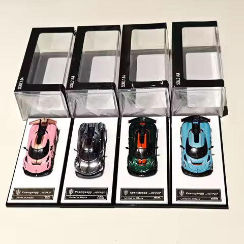 HKM 1:64 Jesko 4 Colors Limited Each Miniature Hypercar Diecast Car Model With Acrylic Display Base 