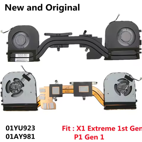 New Original Thermal CPU Cooling Fan Cooler Heatsink For Lenovo ThinkPad X1 Extreme 1st P1 Gen 1 Lap