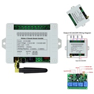 Wireless 4CH Remote Controller LED Light Switch Relay Output Radio RF Remote Control 433MHz Receiver