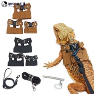 QUENNA Detachable Vest Harness & Leash Set for Lizards Squirrel Reptile Walking Chest Strap for Bear