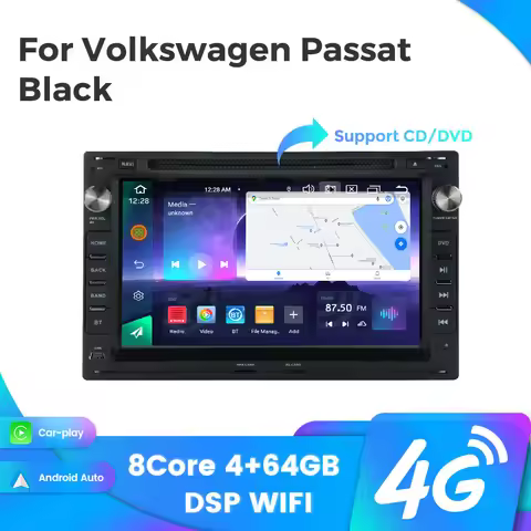 For Peugeot 307 Volkswagen Golf Polo Bora MK4 Car Radio Car Android Auto Wireless Support CD/DVD TLE
