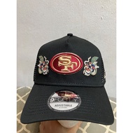 NE Trucker Dragon Twin SF 49Ers Black Baseball Cap Snapback Adjustable