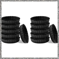 (PQAT) Tart Pan Set of 12Small Non-Stick 4-Inch Quiche Pan Removable Bottom Carbon Steel Quiche Pan 