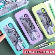 7Pcs/Set Ruler Set Drawing Student Ruler Set Rriangle Ruler Set Exam Specific Ruler Set Stationery