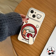 Cute Puppy Mirror Phone Case For iQOO 15 Ultra 13 12 10 8 Z11 Z11X Z10 Z9 Turbo Plus Z7 Pro Z6 Lite 