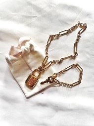 LV Vintage Lock 頸鏈手鏈set