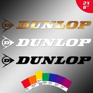 ☜Sticker | (1) Dunlop Tires | Weather Proof die-cut decals | Logo | 6 inches