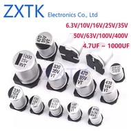 20PCS SMD aluminum electrolytic capacitor SMD 6.3V 10V 16V 25V 35V 50V 63V 100V 400V 4.7UF 22UF 47UF