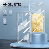 Case Oppo A76 / A96 Wallet Card Slot Bening Clear Softcase TPU