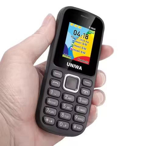 UNIWA E1808 2G Keypad Phone Cellphone 1.77 Inch Push Button 800mAh Telephone for Senior Elder Wirele