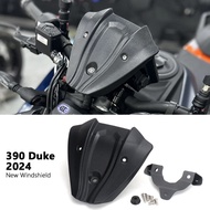 Motorcycle Black Windshield Wind Deflector Windscreen Visor Kit New For 390Duke 390 Duke 390DUKE 390