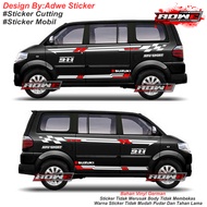 SUZUKI APV car stickers, cutting car stickers latest APVSUZUKI, APV car side body stripping