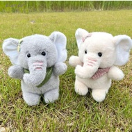 ELMER Elephant Plush Doll, PP Cotton Big Ear Hugging Plush Toy, Cartoon Scarf Soft Comfortable Stuff