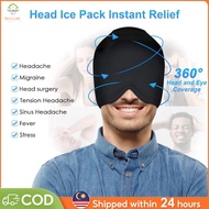 【Double layer】Migraine Relief Cap Gel Reusable Headache Migrain Hat Head Fever Ice Pack Tension Reli