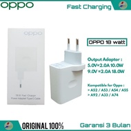 TRI54 - Adaptor Oppo 18 watt Kepala Charger OPPO A52 A53 A54 A55 5G Fa