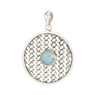 Larmar Mat Silver Pendant L374