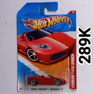 MERAH Hot Wheels Thrill Racers Highway Ferrari F430 Spider Red