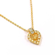 【日本直運 二手美品】Christian Dior 項鍊 愛心 Logo 古董 GP/萊茵石