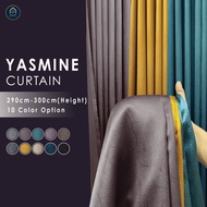 Yasmine Mix Hotel-grade Blackout Curtain / Made / Soft-touch / Linen Texture Hook Eyelet (290cm-300c