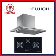Fujioh FH-GS6530 SVGL Glass Hob / Fujioh FH-GS6530 SVSS Stainless Steel Hob + Fujioh Chimney Hood FR-CL1890R