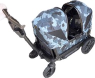Veer Cruiser全地形手推(拉)嬰兒車 - (標配含餐盤＆杯架) 附海軍藍迷彩遮陽棚和護欄