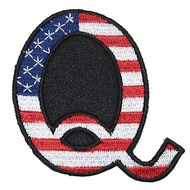 美國國旗Q 熨斗刺繡背膠補丁 袖標 布標 布貼 補丁 貼布繡 臂章