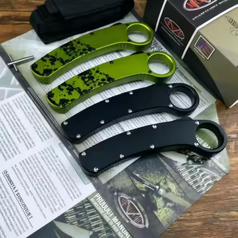Fire-Heat CNC aviation aluminum handle OTF outdoor hunting and fishing tool EDC pocket knife parts