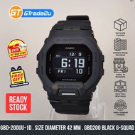 Original G  Shock Men GBD-200UU-1D Digital G-Squad Workout Watch Black Resin Band [READY STOCK]