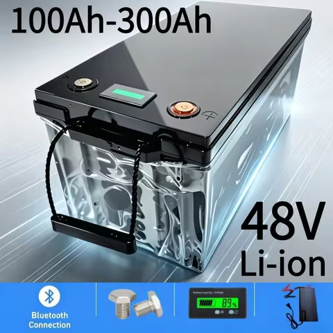 48V 100Ah-300Ah Li-ion Lithium Battery 5kWh 7kWh Replace Power Battery with Charger for Golf Cart RV