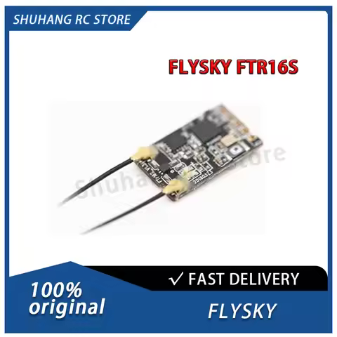 FLYSKY Fusi FTR16s 2.4GHz AFHDS 3 Dual Antennas I.bus S.bus PPM Mini Receiver for Airplane Glider FP