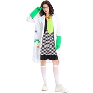 ✨24Hourly Delivery✨Halloween Costume Adult Female Supply Crazy Scientist Animal Research cosplay Fra